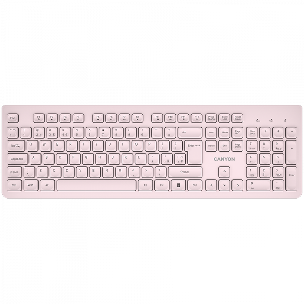 Leise 2,4GHz kabellose Tastatur für die Arbeit Canyon HKB-W01 beige