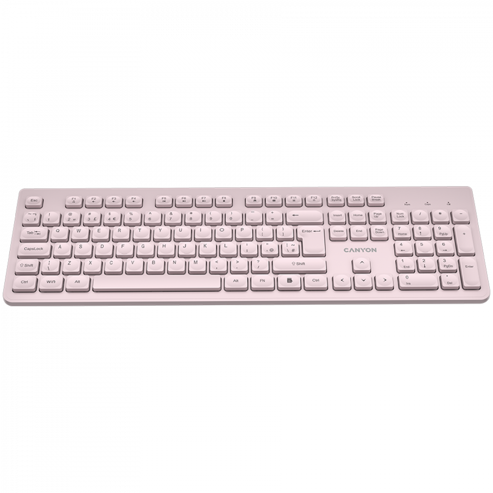 Leise 2,4GHz kabellose Tastatur für die Arbeit Canyon HKB-W01 beige