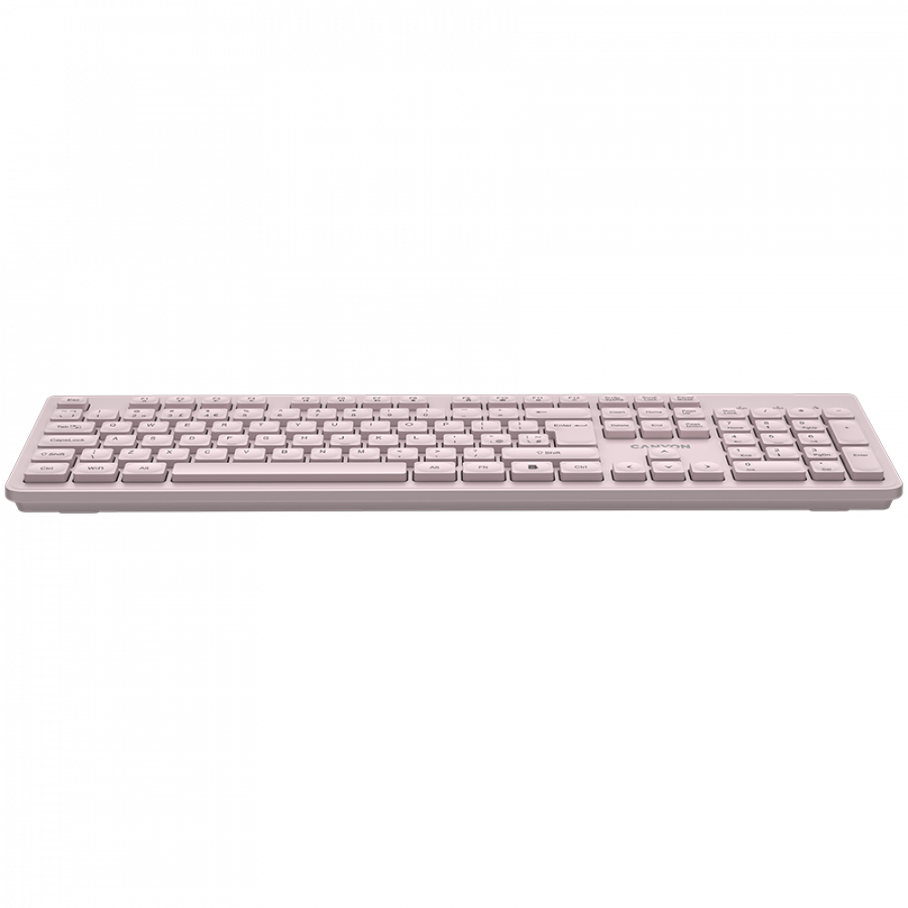 Leise 2,4GHz kabellose Tastatur für die Arbeit Canyon HKB-W01 beige