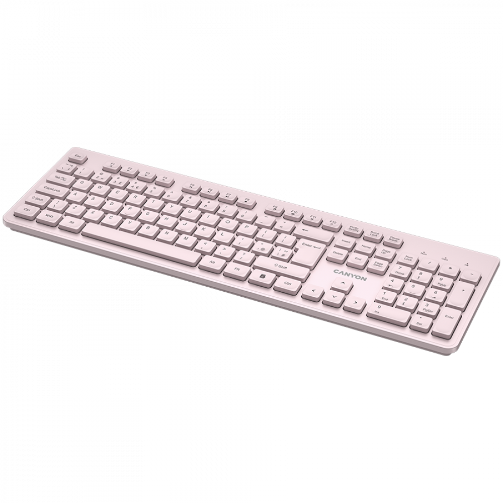 Leise 2,4GHz kabellose Tastatur für die Arbeit Canyon HKB-W01 beige