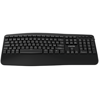 Canyon HKB-W6 Black Ergonomic Wireless Keyboard