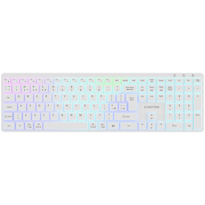Canyon HKB-W11 White RGB Wireless Keyboard Two Modes
