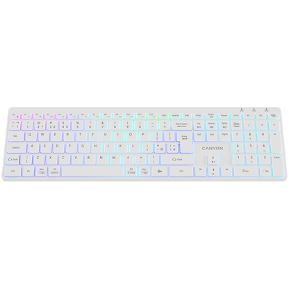 Canyon HKB-W11 White RGB Wireless Keyboard Two Modes