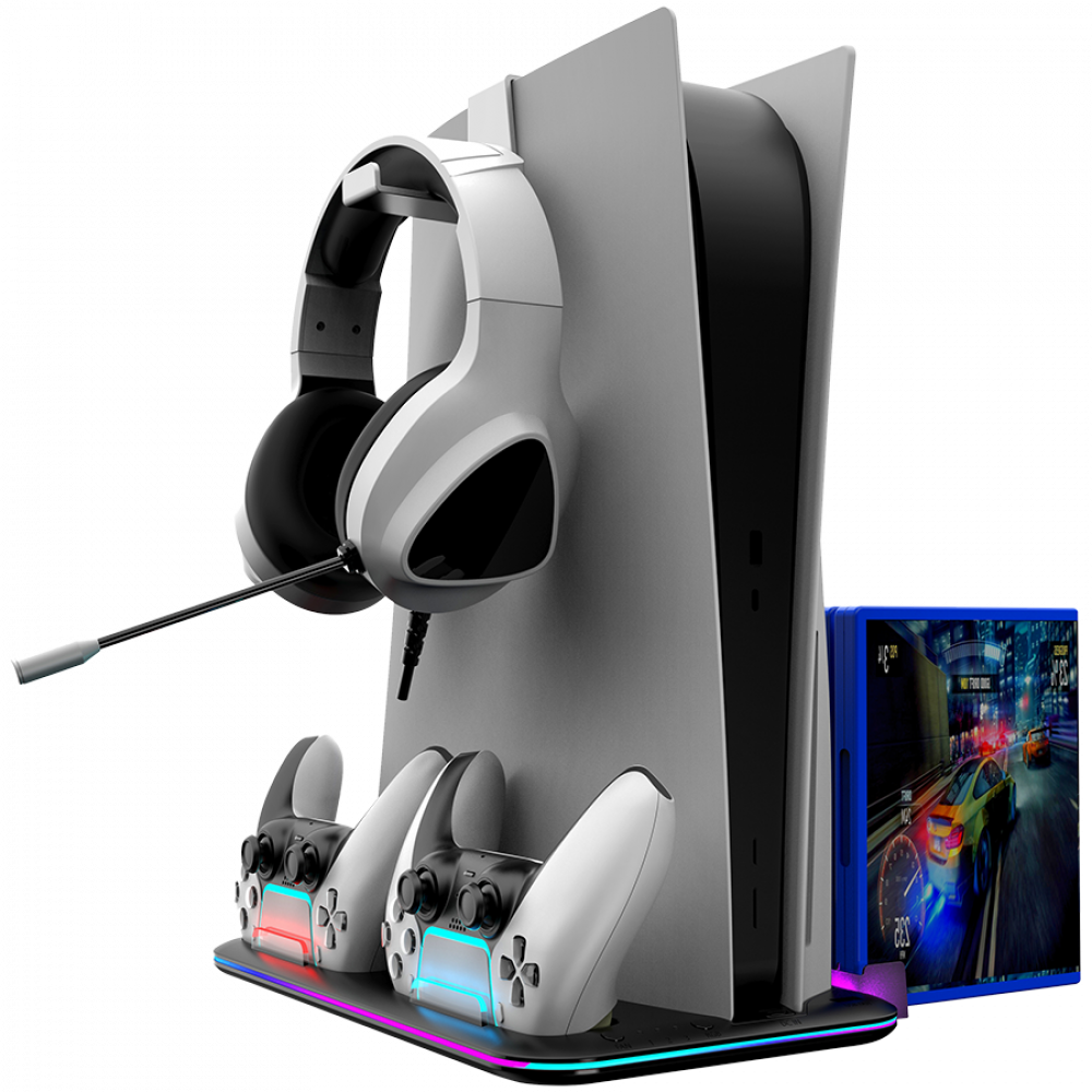 RGB Cooling Stand for PS5 Slim Canyon CS 51 Black