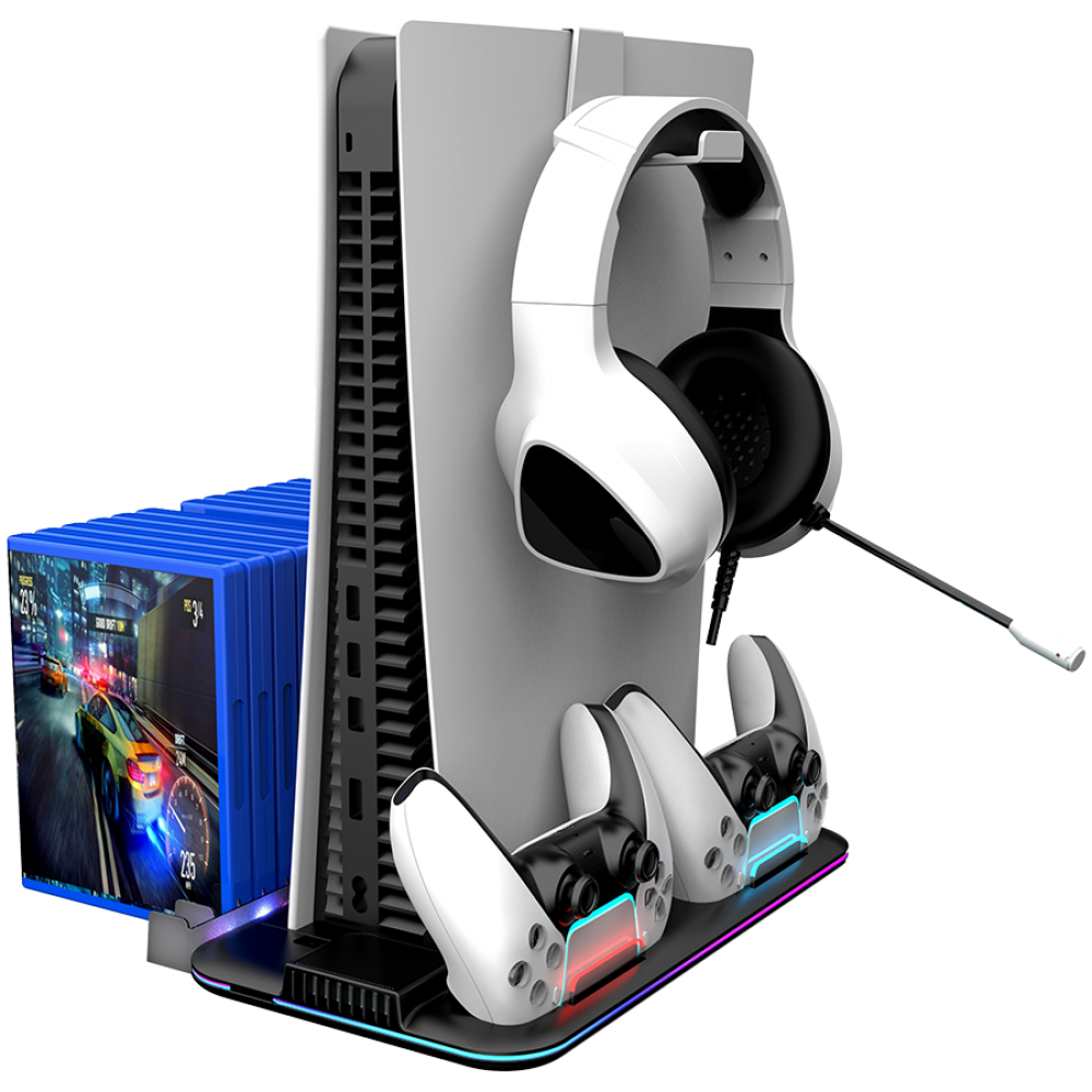 RGB Cooling Stand for PS5 Slim Canyon CS 51 Black