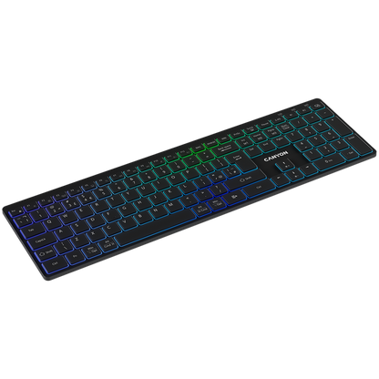 Canyon HKB W11 RGB Wireless Keyboard, black, two modes