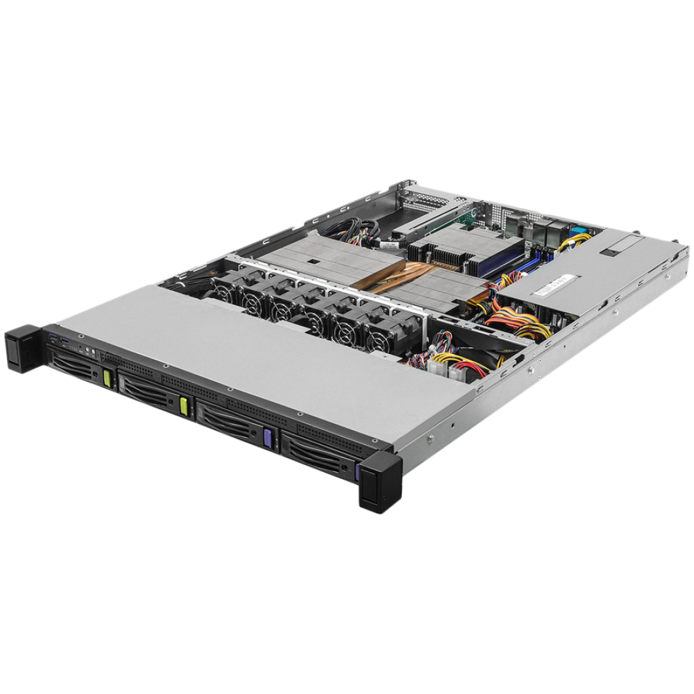 ASROCK Barebone 1U Rackmount AM5 4xDDR5 10GbE 650W 80+ Platinum