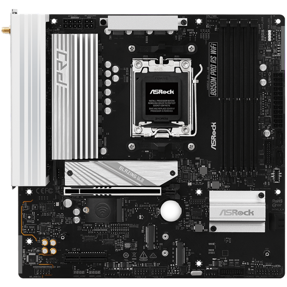 Motherboard ASROCK B850M Pro RS WiFi Micro ATX DDR5 8000 MHz