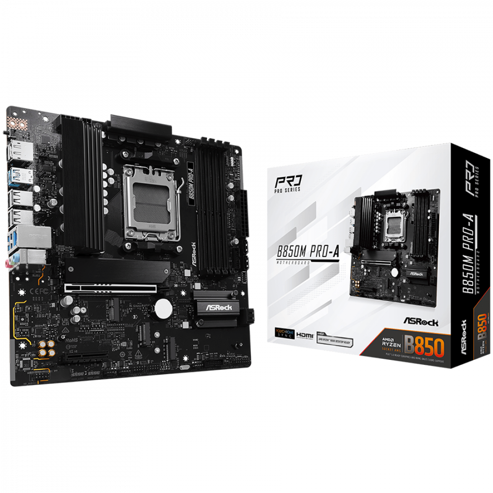 ASROCK B850M Pro A Micro ATX AMD B850 Socket AM5 Motherboard