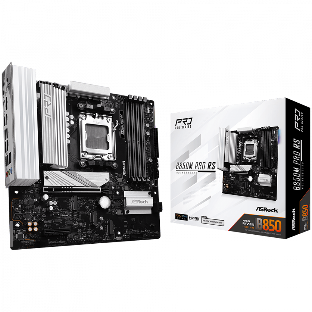 Płyta główna ASROCK B850M PRO RS Micro ATX do procesorów AMD Ryzen 7000/8000/9000 Series