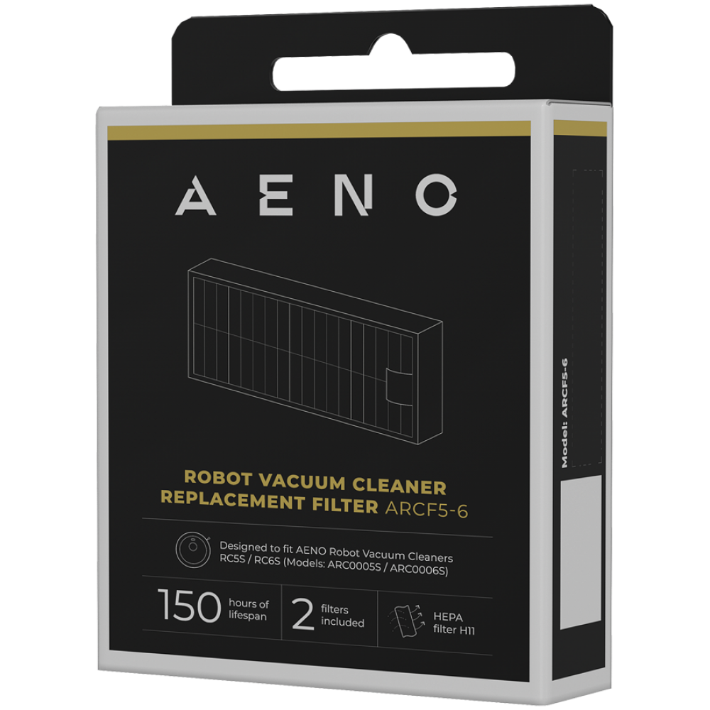 HEPA filter for vacuum cleaner 2 pcs. Aeno ARCF5-6 RC5S/RC6S black