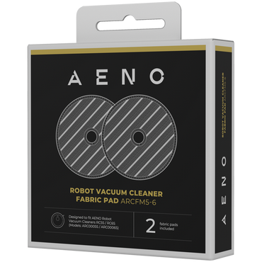 Aeno ARCFM5-6 Mop pads for RC5S/RC6S vacuum cleaner, 2 pcs, white