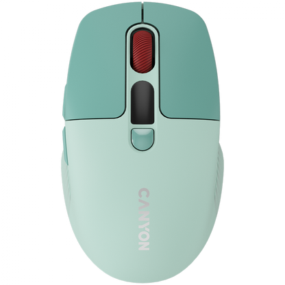 Mysz bezprzewodowa cicha dwa tryby LCD Canyon MW-26 zielona