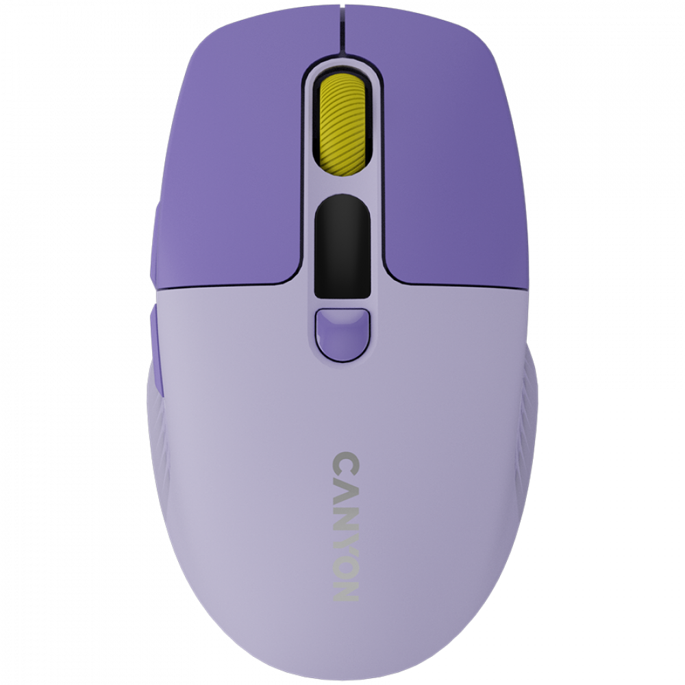 Mysz bezprzewodowa cicha dwa tryby LCD Canyon MW-26 fioletowa