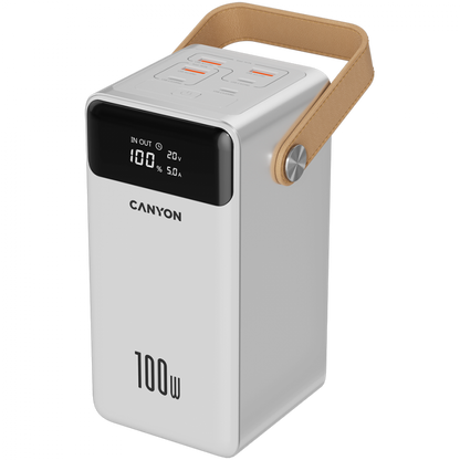 Power bank 60000 mAh PD 100W aluminum Canyon OnPower 610 white