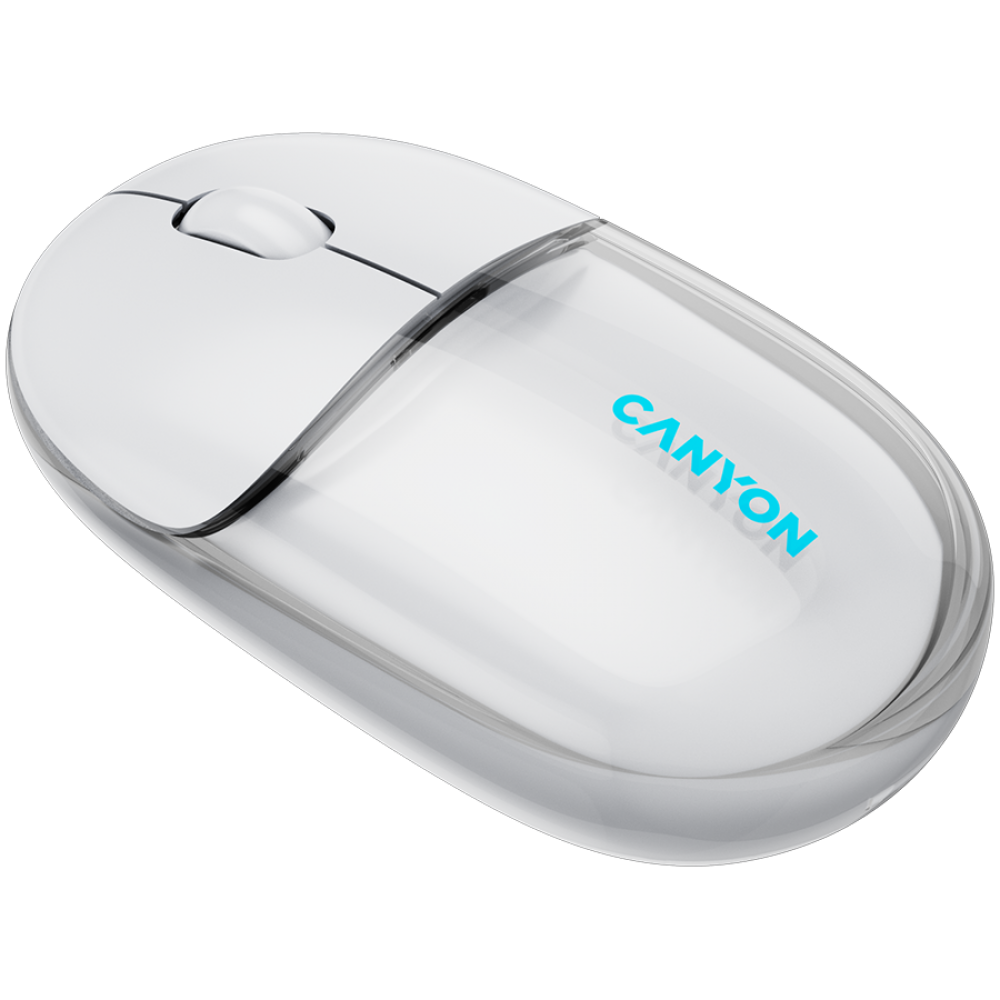 Mysz bezprzewodowa BT/2.4GHz cicha USB-C Canyon 24 biała