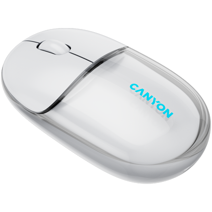 Mysz bezprzewodowa BT/2.4GHz cicha USB-C Canyon 24 biała