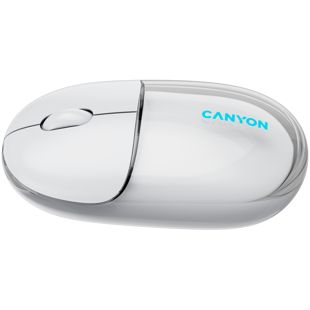 Mysz bezprzewodowa BT/2.4GHz cicha USB-C Canyon 24 biała