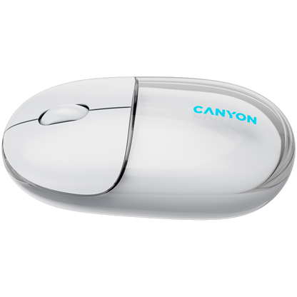 Mysz bezprzewodowa BT/2.4GHz cicha USB-C Canyon 24 biała
