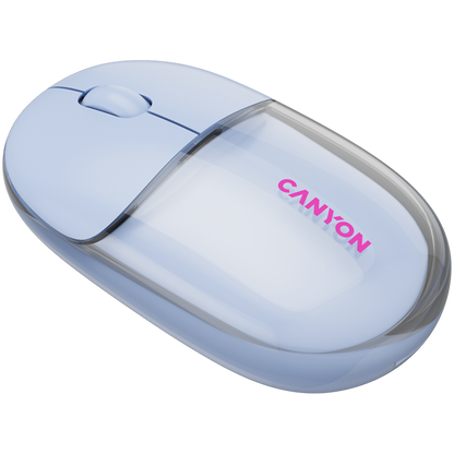Mysz bezprzewodowa BT/2.4GHz cicha USB-C Canyon 24 niebieska