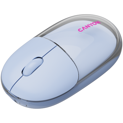 Mysz bezprzewodowa BT/2.4GHz cicha USB-C Canyon 24 niebieska