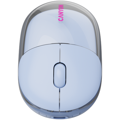 Mysz bezprzewodowa BT/2.4GHz cicha USB-C Canyon 24 niebieska