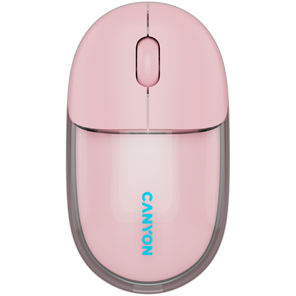 Mysz bezprzewodowa BT/2.4GHz cicha USB-C Canyon 24 różowa