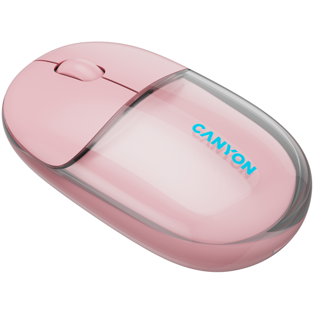 Mysz bezprzewodowa BT/2.4GHz cicha USB-C Canyon 24 różowa