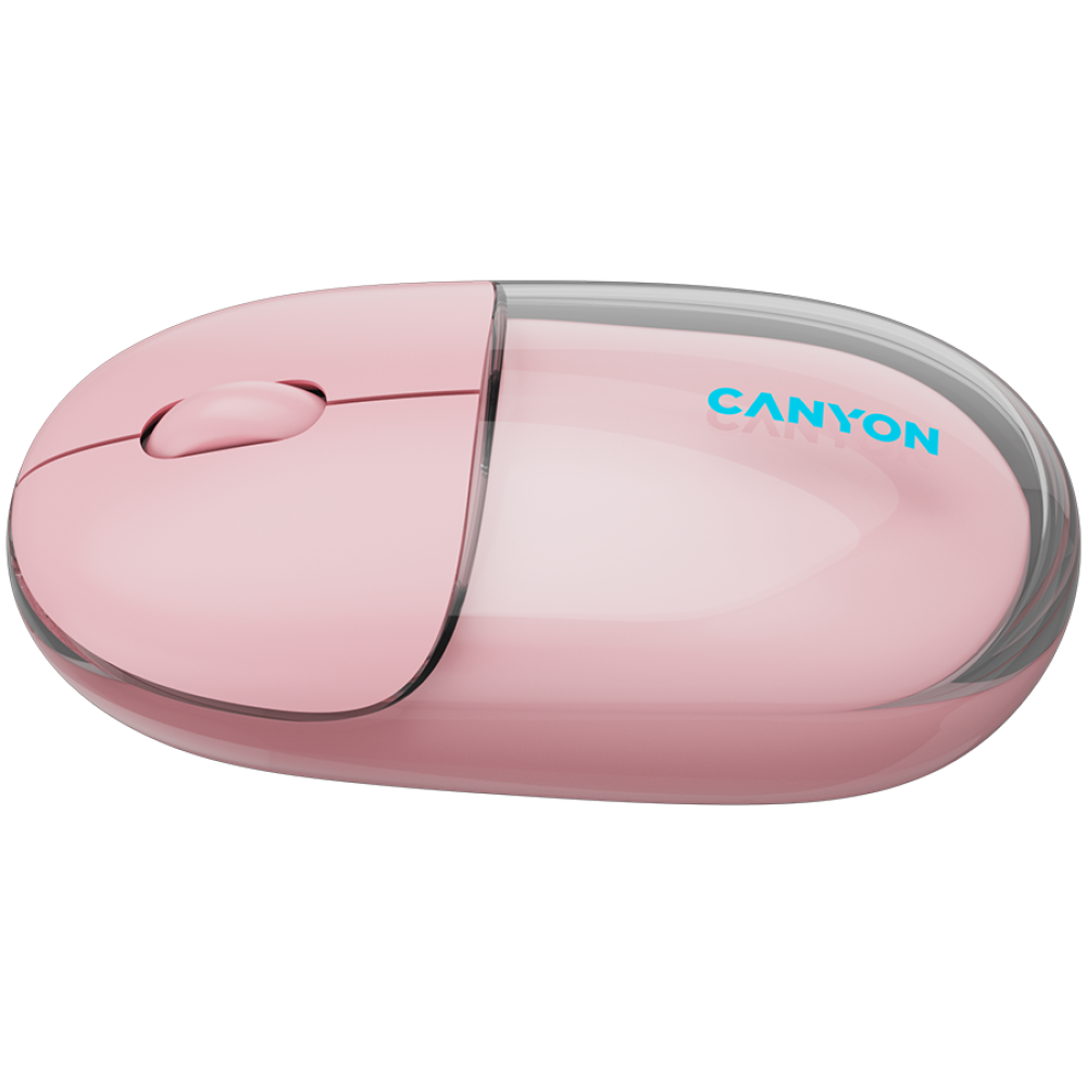 Mysz bezprzewodowa BT/2.4GHz cicha USB-C Canyon 24 różowa