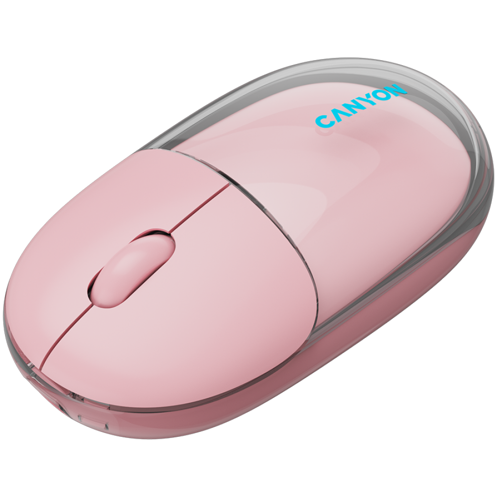 Mysz bezprzewodowa BT/2.4GHz cicha USB-C Canyon 24 różowa