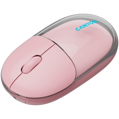 Mysz bezprzewodowa BT/2.4GHz cicha USB-C Canyon 24 różowa