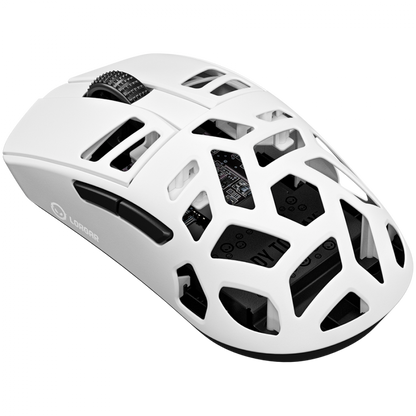 Mysz gamingowa bezprzewodowa Lorgar MSE90W biała ze stopu magnezu