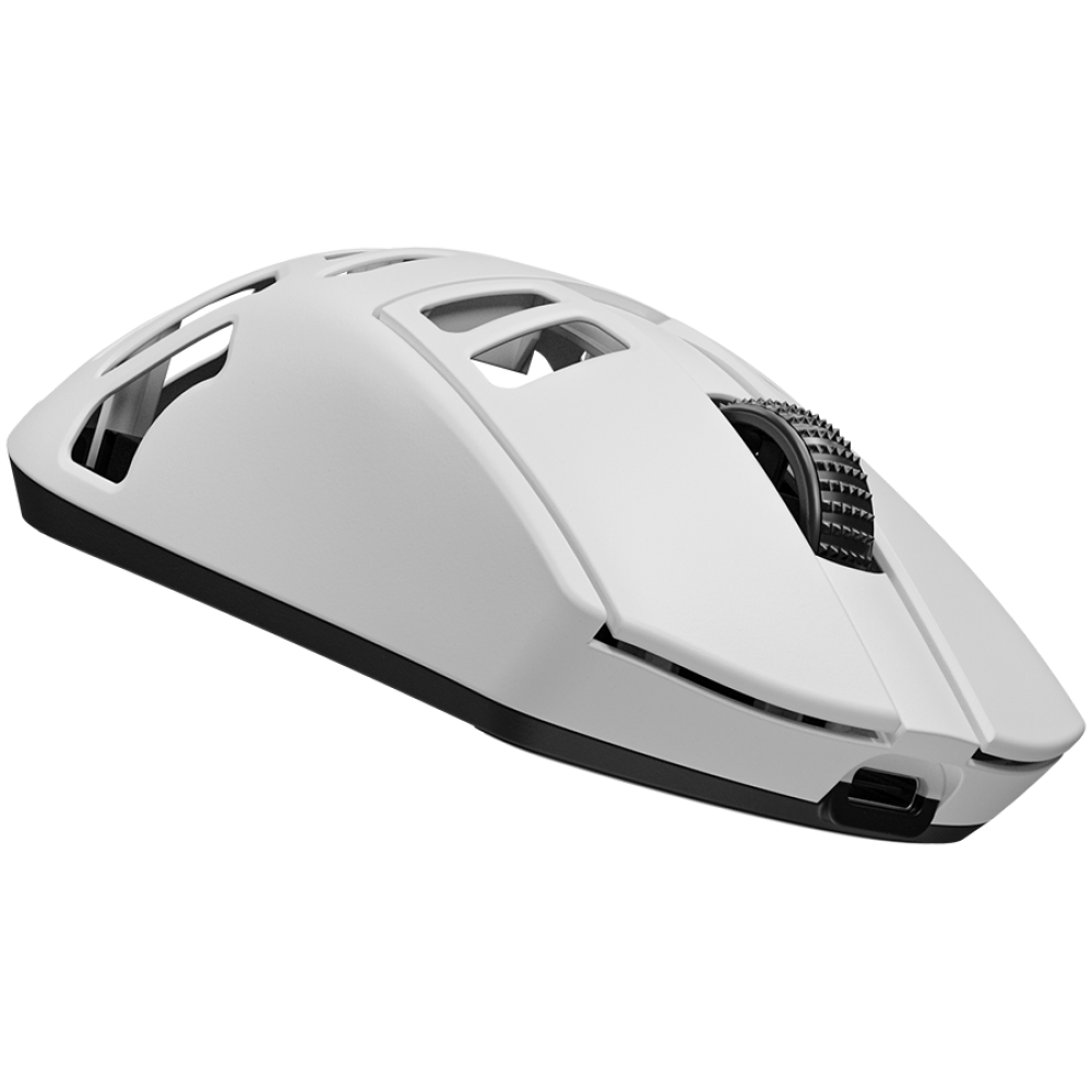 Mysz gamingowa bezprzewodowa Lorgar MSE90W biała ze stopu magnezu