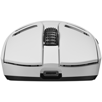 Mysz gamingowa bezprzewodowa Lorgar MSE90W biała ze stopu magnezu