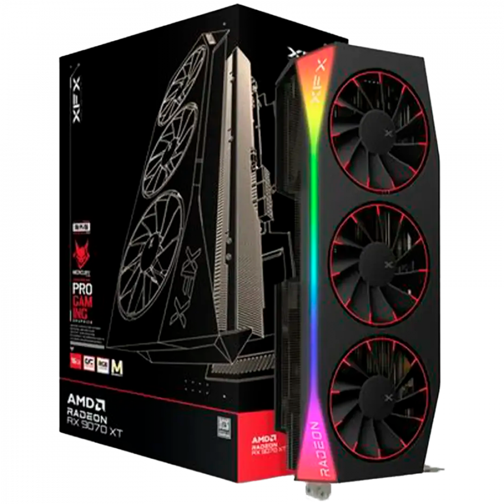 XFX Mercury AMD Radeon RX 9070XT 16 GB GDDR6 RGB Grafikkarte