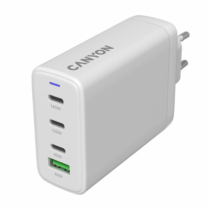 Canyon GaN 150W 3xPD 1xQC EU Netzladegerät CU140ACC weiß