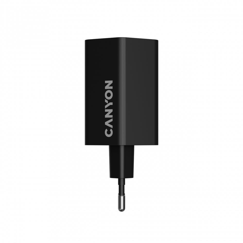 65W GaN 2xPD 1xQC EU Canyon Hexagon Netzladegerät schwarz