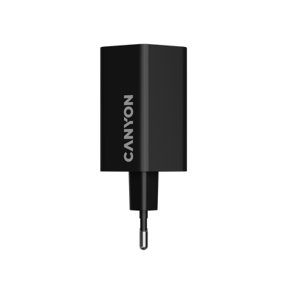 65W GaN 2xPD 1xQC EU Canyon Hexagon Netzladegerät schwarz