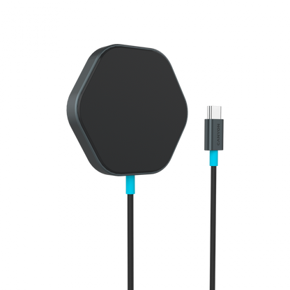 Kabelloses Ladegerät 10W Canyon Hexagon 110 blau