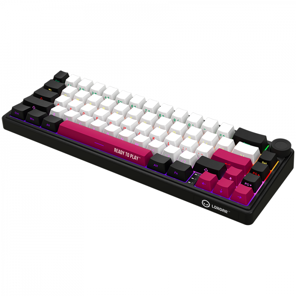 Kabellose 65% mechanische Gaming-Tastatur Lorgar Pro schwarz
