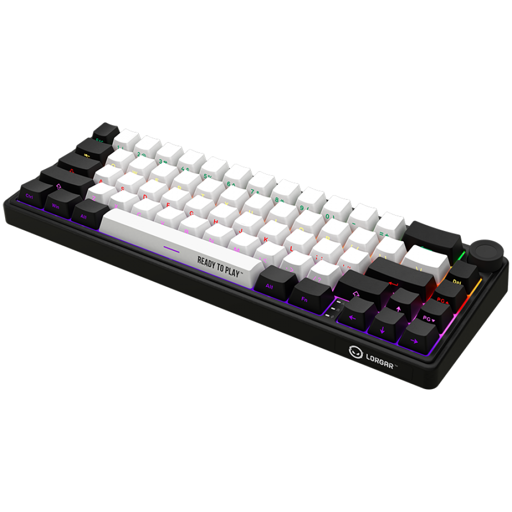 Kabellose 65% mechanische Gaming-Tastatur Lorgar Pro schwarz