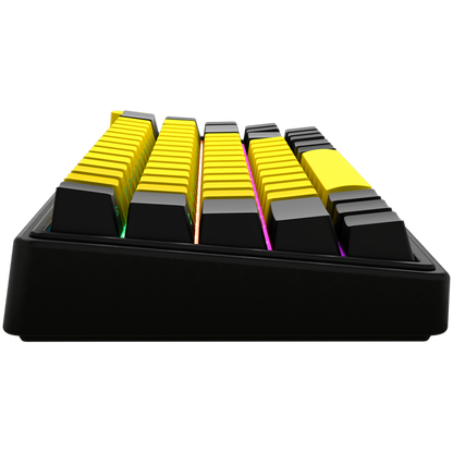 Lorgar Pro 65 % mechanische kabellose Gaming-Tastatur schwarz gelb