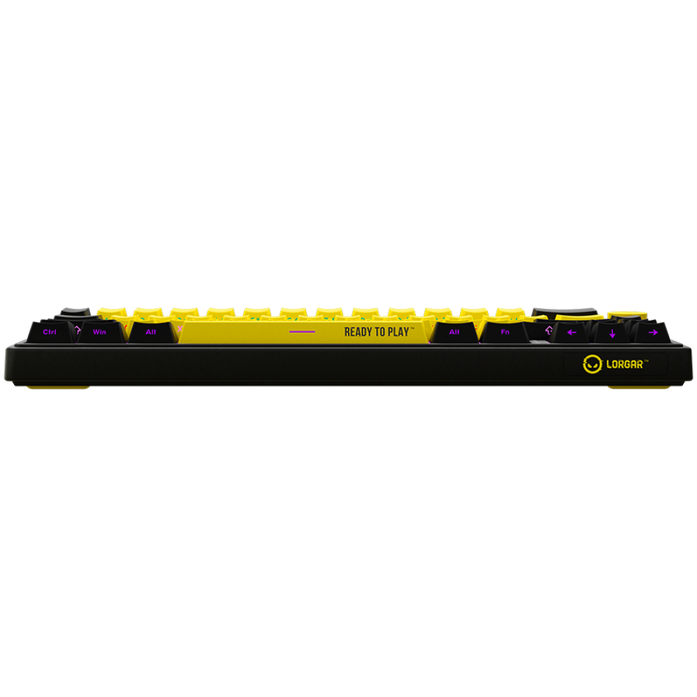 Lorgar Pro 65 % mechanische kabellose Gaming-Tastatur schwarz gelb