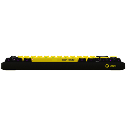 Lorgar Pro 65 % mechanische kabellose Gaming-Tastatur schwarz gelb