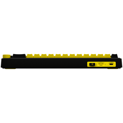Lorgar Pro 65 % mechanische kabellose Gaming-Tastatur schwarz gelb