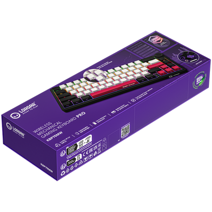 Kabellose 65% mechanische Gaming-Tastatur Lorgar Pro schwarz