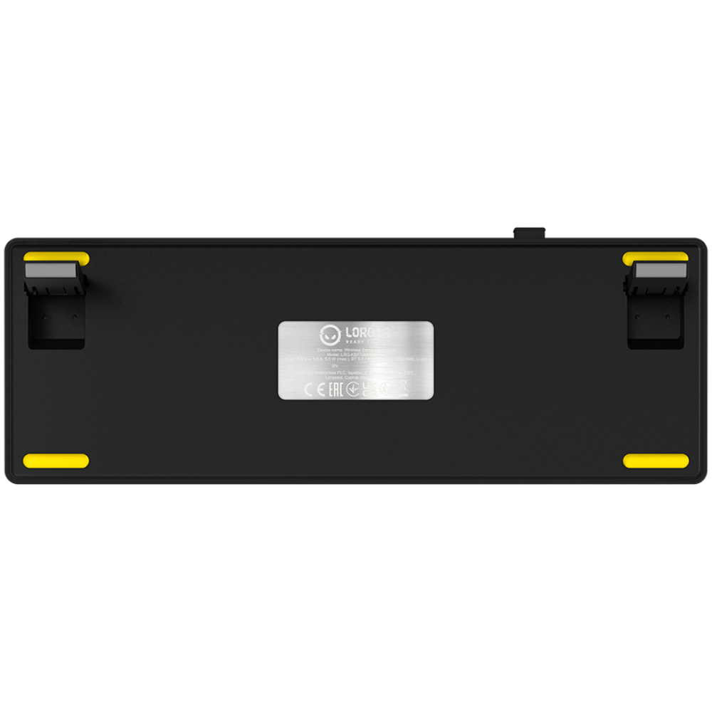 Lorgar Pro 65 % mechanische kabellose Gaming-Tastatur schwarz gelb