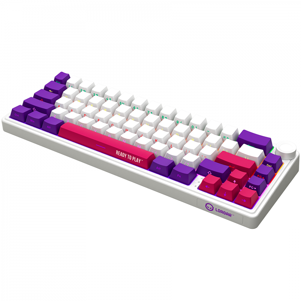 Lorgar Pro 65% Mechanical Wireless Gaming Keyboard White