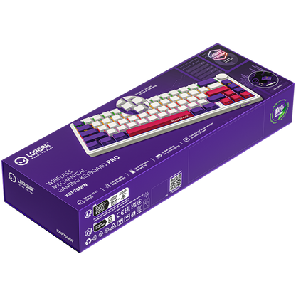 Lorgar Pro 65% Mechanical Wireless Gaming Keyboard White