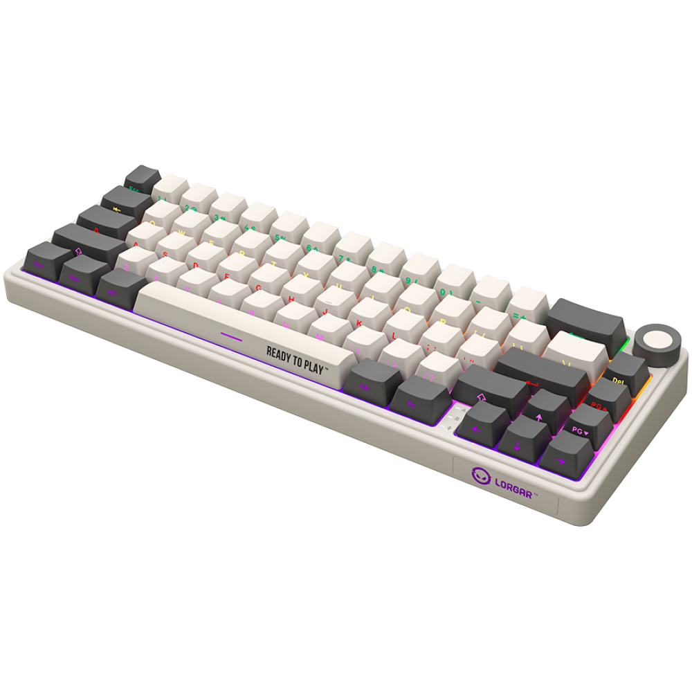 Lorgar Pro 65 % mechanische kabellose Tastatur beige